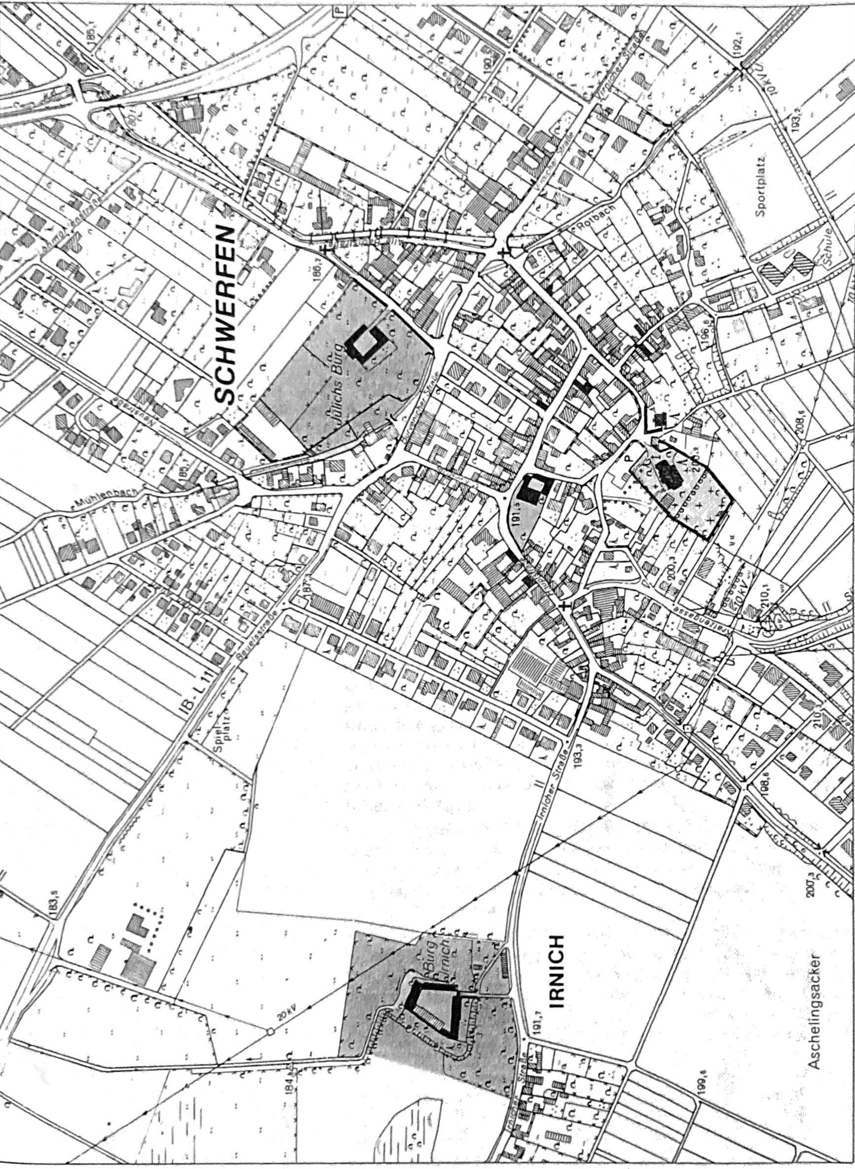Lageplan von Schwerfen